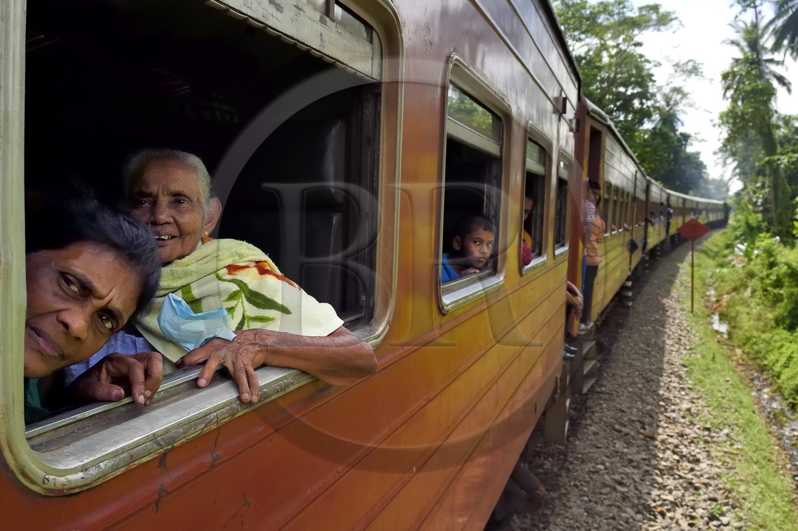 Sri Lanka, Province du Sud, train de Colombo à Galle vers Kosgoda