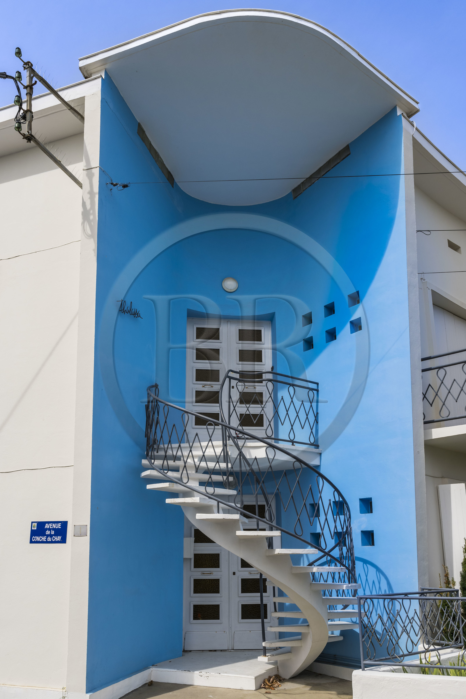 France, Charente-Maritime (17), Royan, maison de ville Thalassa (1954) Avenue de la Conche du Chay de l'architecte Jean-Roger Francq