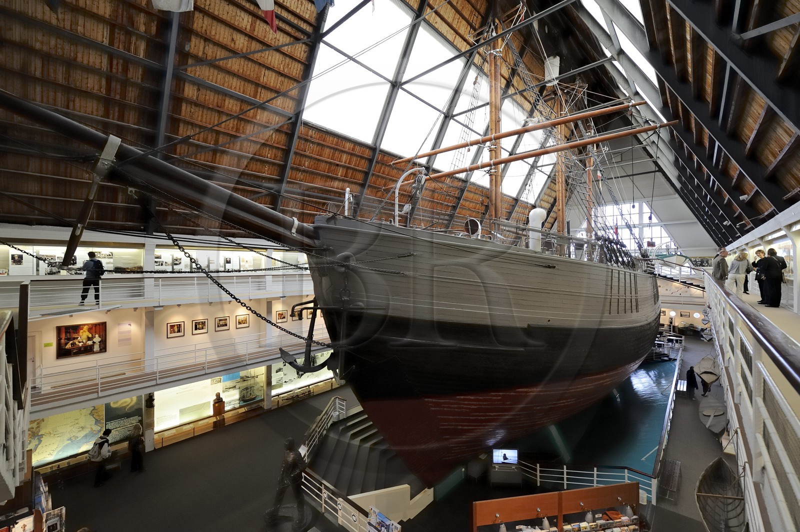 Norway, Oslo, Bygdoy Peninsula, Frammuseet (Fram Polar Ship Museum) of Fridtjof Nansen explorer, the Fram