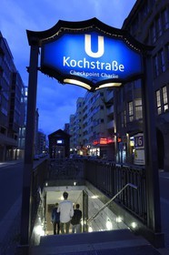 Germany, Berlin, Berlin-Mitte, U Bahn, exit Kochstrasse-Checkpoint Charlie subway station