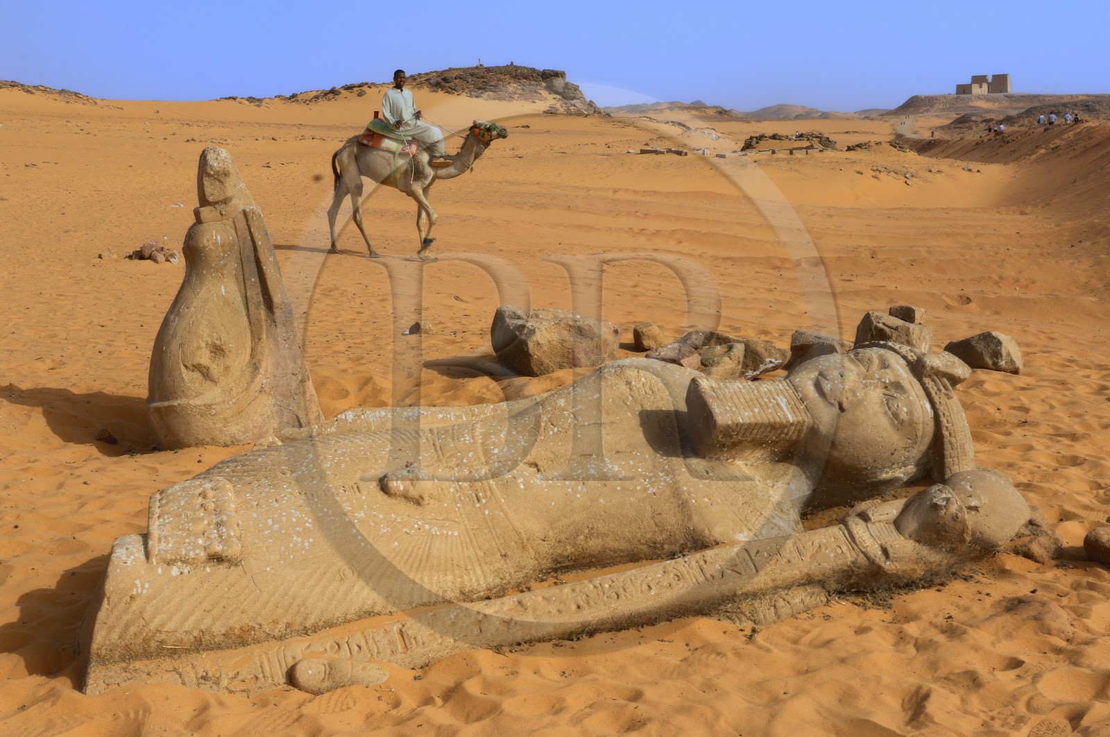 Egypte, Haute Egypte, Lac Nasser, désert de Nubie, temple de Ouadi es-Seboua ou vallée des lions