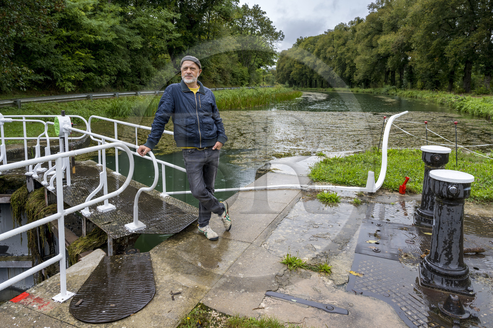 France, Cote d'Or, Plombières-lès-Dijon, Lock 51 S de Bruant of the Burgundy Canal, third place Au Maquis hosted by the Zutique Productions association, its director Fred Ménard