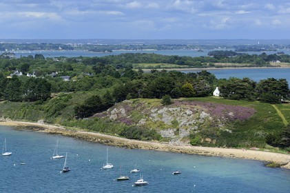France, Morbihan (56), Golfe du Morbihan, Ile-aux-Moines (vue aérienne)