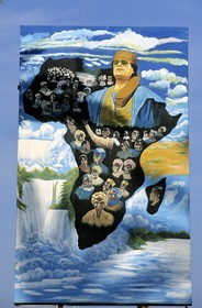 Libye, Tripoli, portrait du leader Khadafi