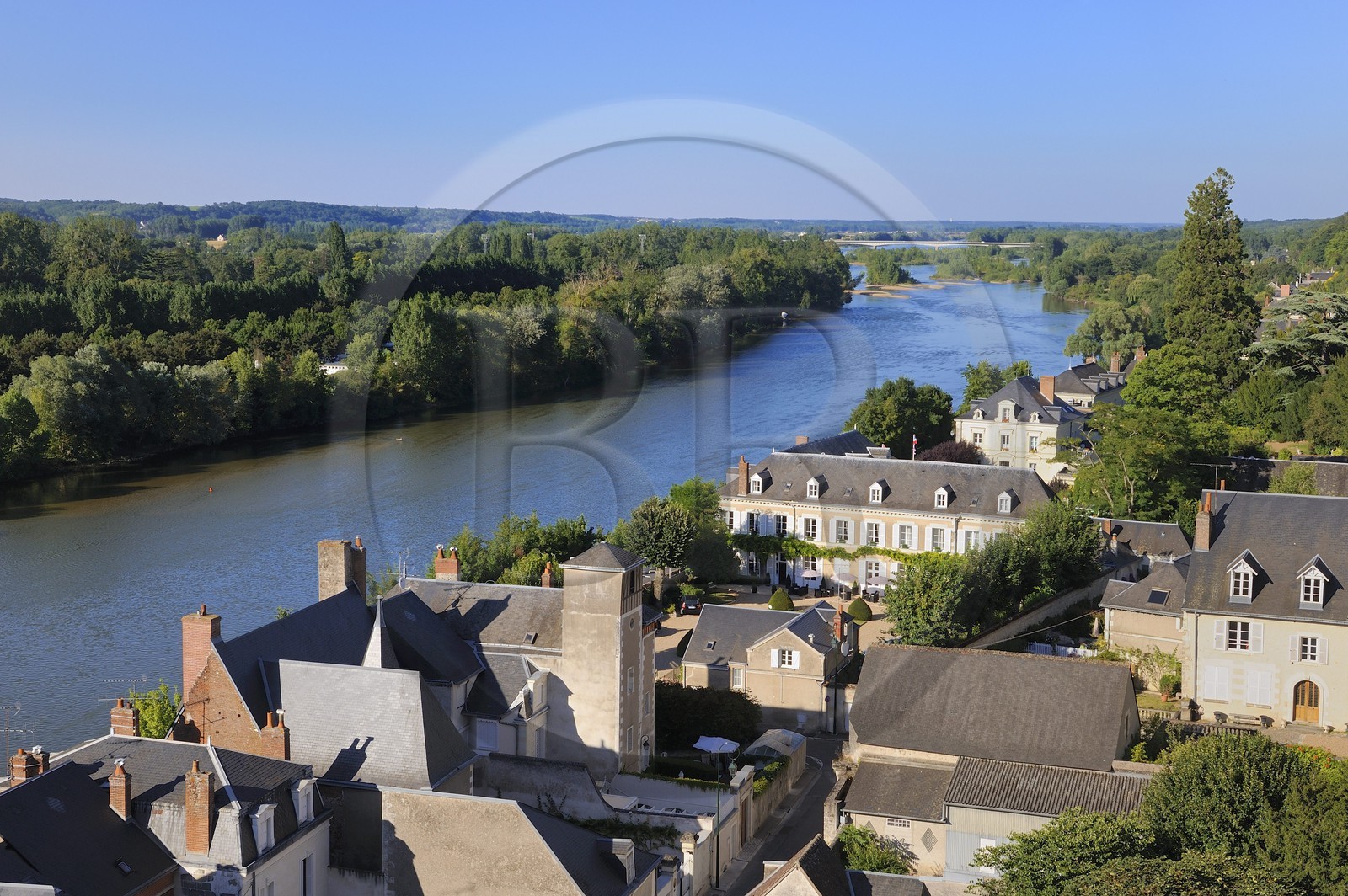 France, Indre et Loire, Amboise, Loire Valley listed as World Heritage by UNESCO, the Loire river from le Chateau d'Amboise