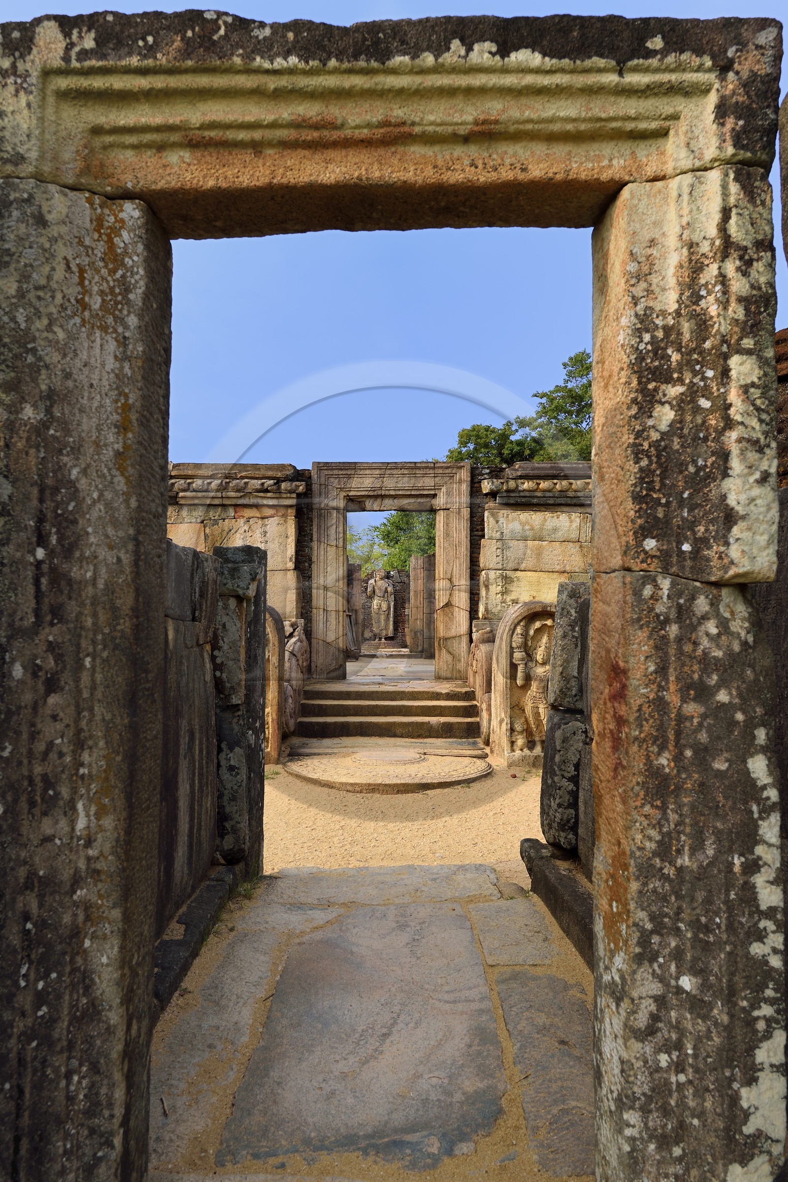 Sri Lanka, province du Centre-Nord, Polonnaruwa, l'ancienne capital du pays (XIe au XIIIe siècle) est classée au Patrimoine Mondial de l'UNESCO, Hatadage (ancien Temple de la Dent)