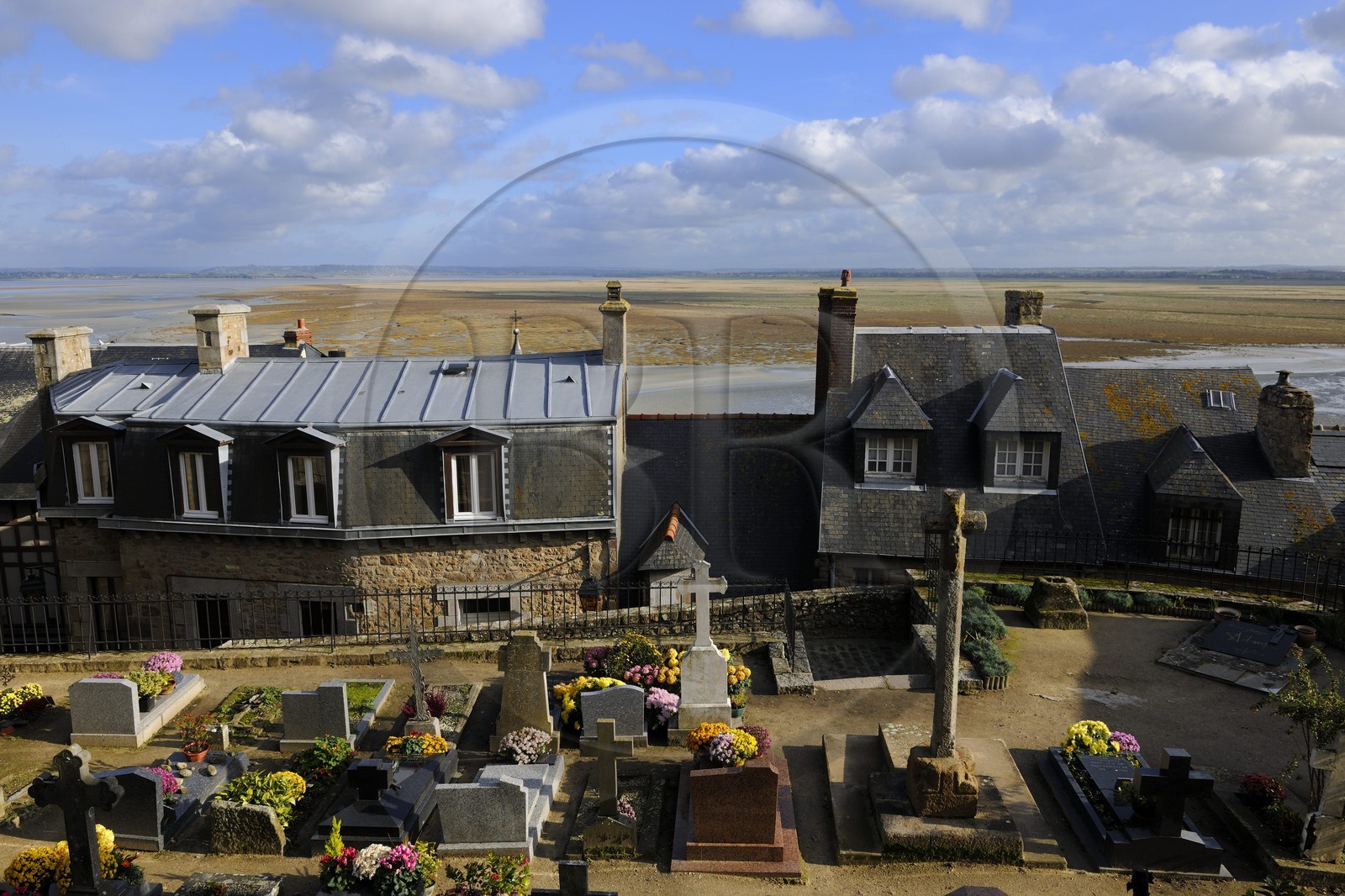 France, Manche (50), Mont-Saint-Michel, classé Patrimoine Mondial de l'UNESCO, le cimetière