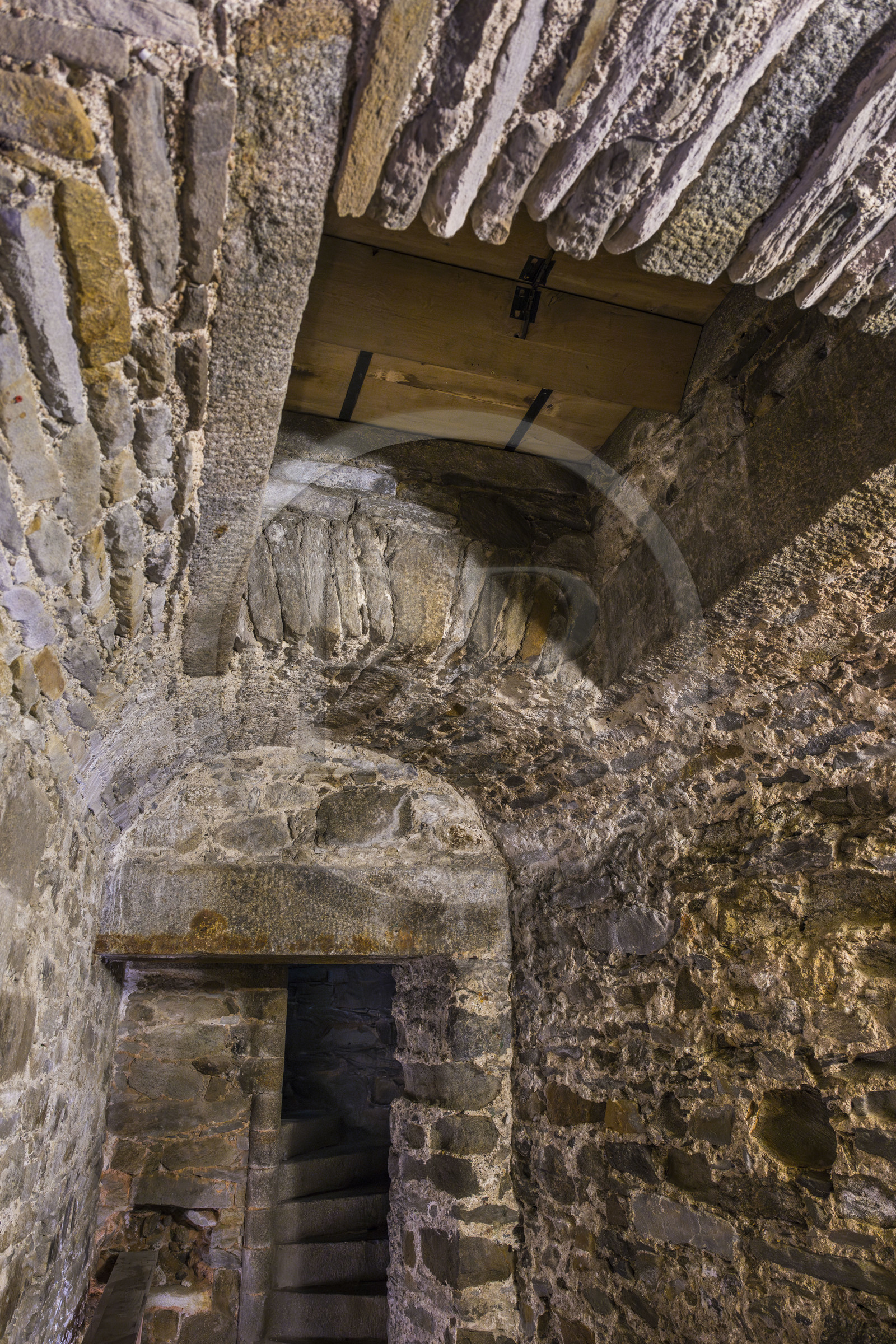 France, Ille et Vilaine, Cote d'Emeraude (Emerald Coast), Saint Malo, the Hotel Magon, authentic privateer's residence, private mansion built for François Auguste Magon de la Lande in 1725, shipowner from Saint-Malo, King Louis XV privateer, slaver and director of the East India Company, the old warehouses in the second basement