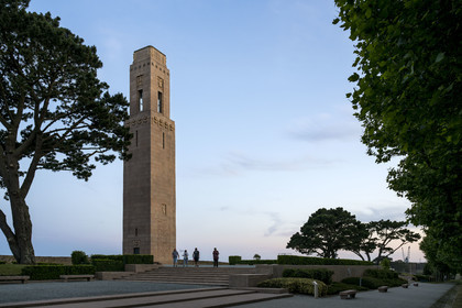 France, Finistère (29), Brest, la Tour Rose construite par l'American Battle Monuments commémorant l'accueil des Brestois aux soldats américains de la Première Guerre Mondiale