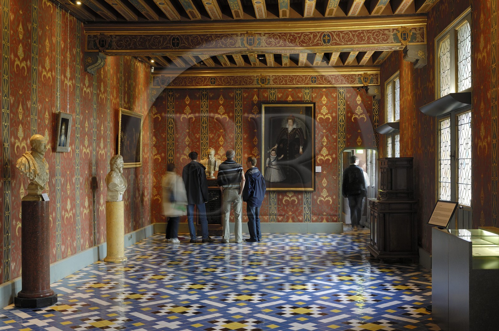 France, Loir-et-Cher (41), vallée de la Loire classée au Patrimoine Mondial de l'UNESCO, château de Blois, galerie de la Reine Catherine de Médicis