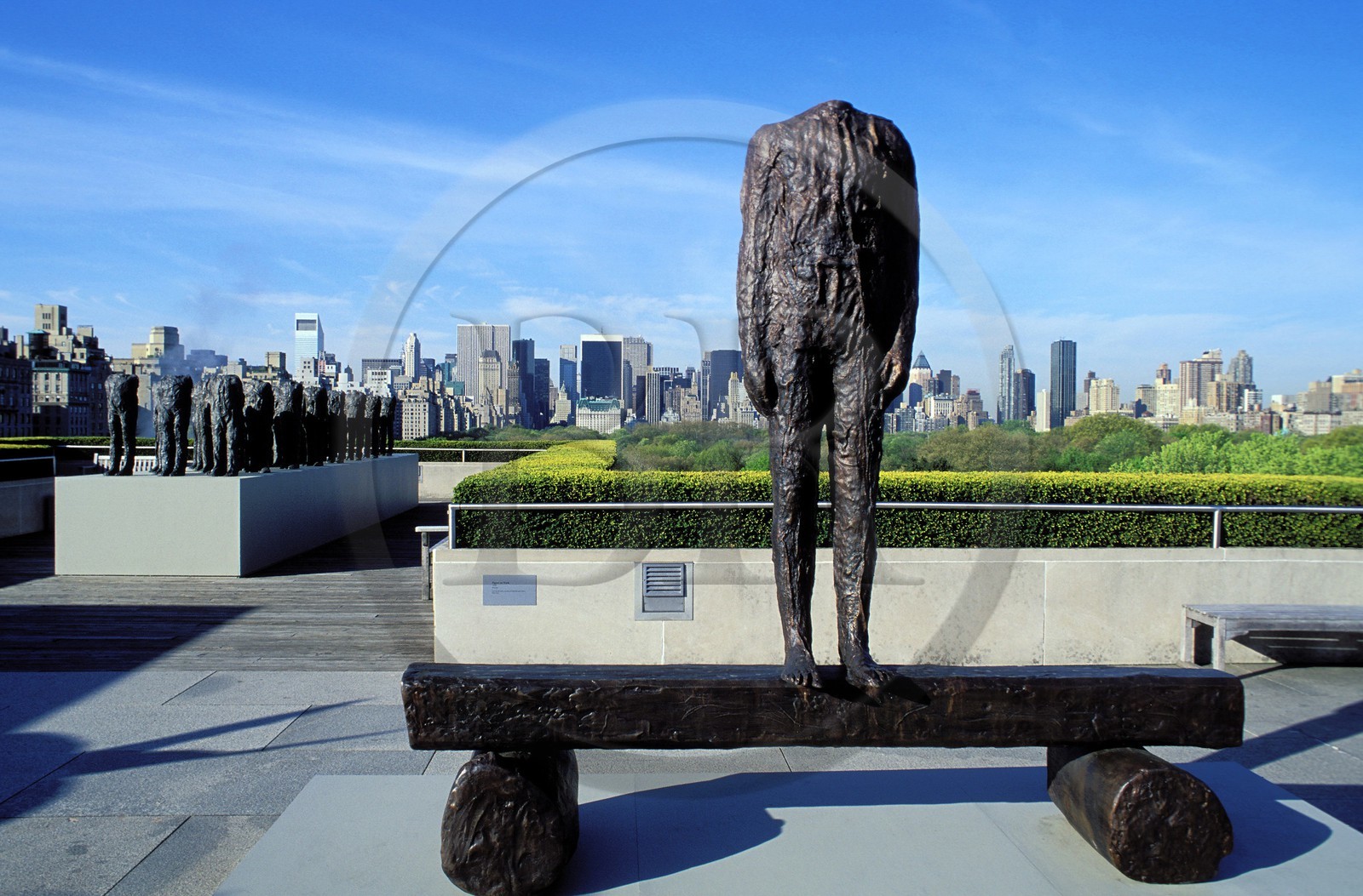 Etats-Unis, New York, Manhattan, Metropolitan Museum of Art exposition de sculptures sur la terrasse dominant Central Park
