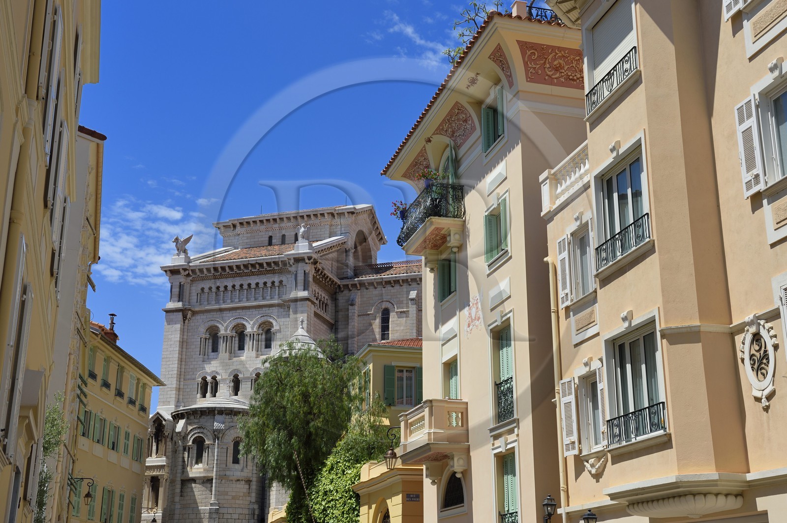 Principality of Monaco, Monaco, the Rock, the cathedral at the end of the rue de l'Abbaye