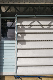 France, Bouches-du-Rhône (13), Marseille, quartier des Goudes, La Friche de l'Escalette dans les ruines d’une ancienne usine de traitement de plomb, Bungalow du Cameroun (1964) de l'architecte Jean Prouvé & Atelier LWD