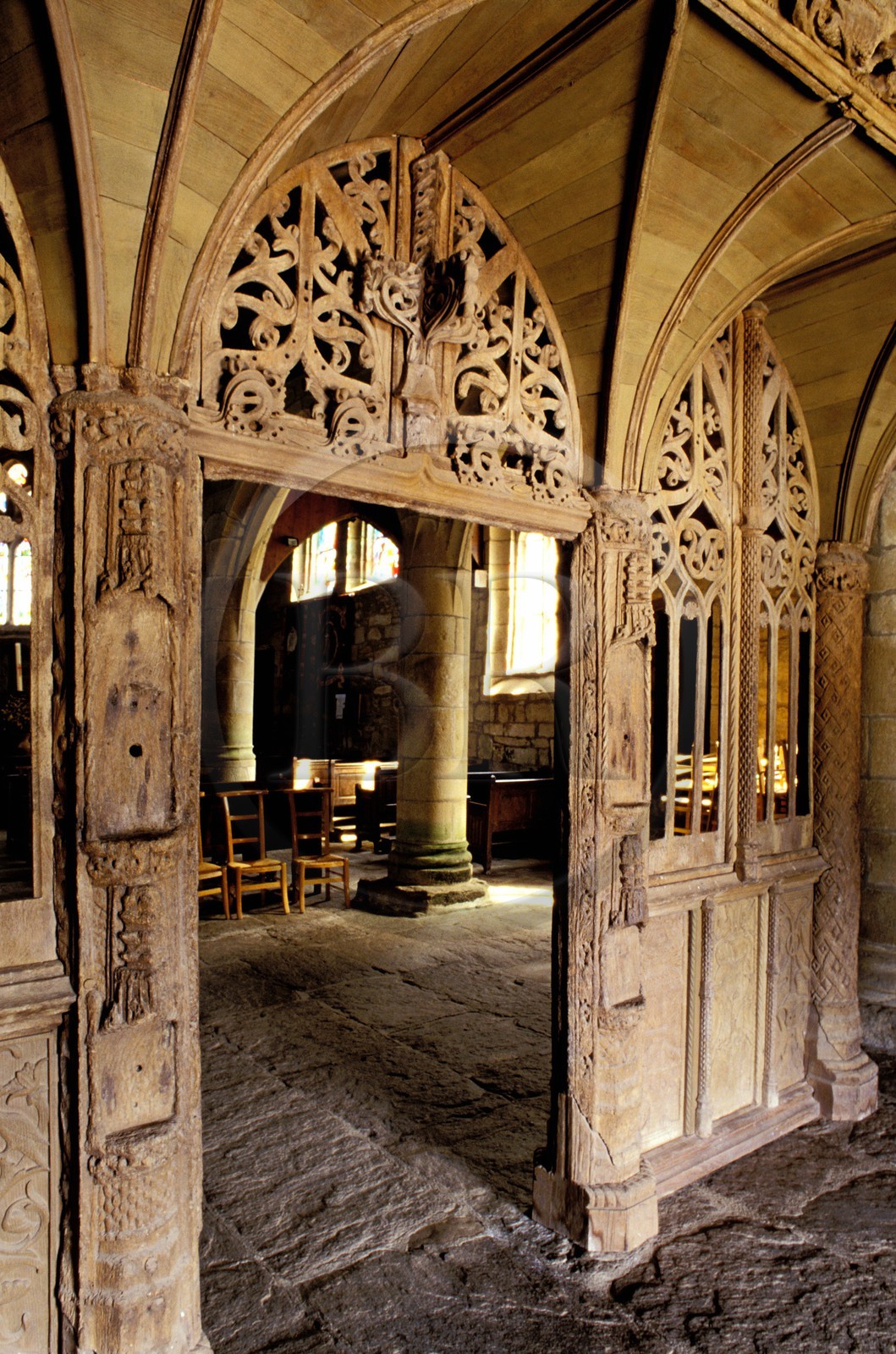 France, Côtes-d'Armor (22), jubé de l'église de Loc-Envel