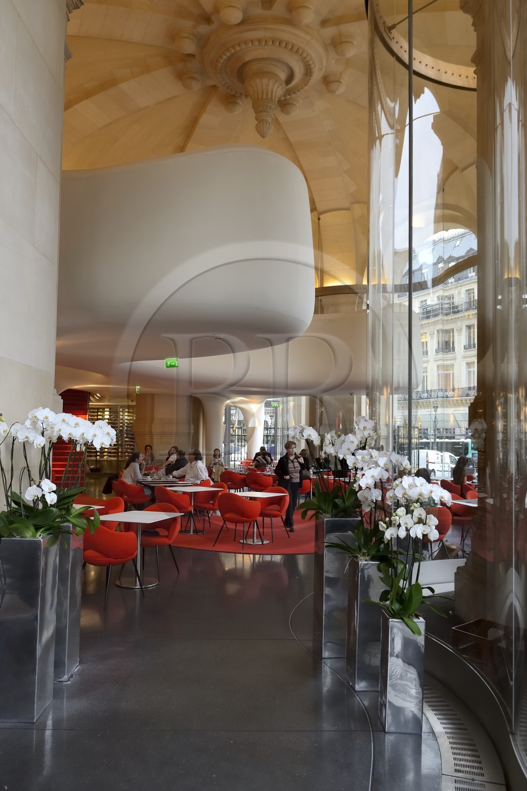 France, Paris, l'Opéra Restaurant designed by the architect Odile Decq in the heart of the Palais Garnier