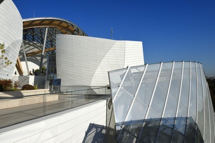 France, Paris (75), la Fondation Louis Vuitton de l'architecte Frank Gehry (Demande d'autorisation nécessaire avant publication)