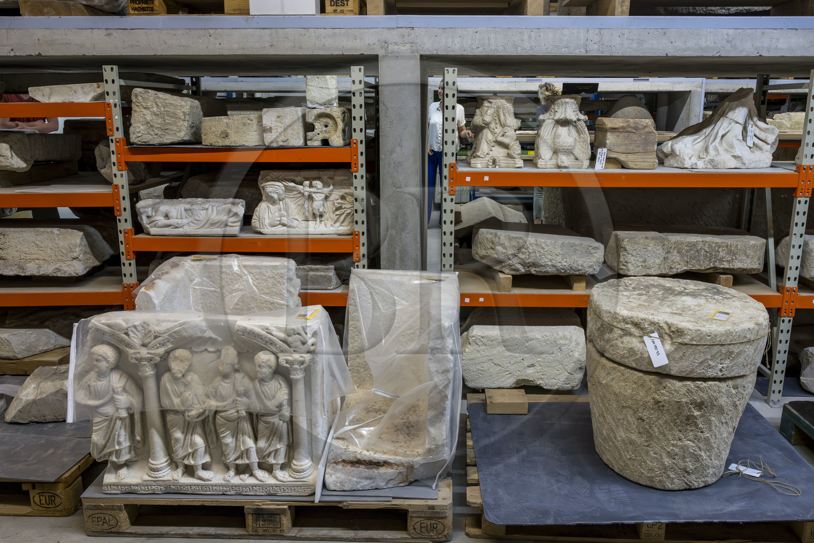 France, Bouches-du-Rhône (13), Arles, musée départemental Arles antique, dans les réserves du musée