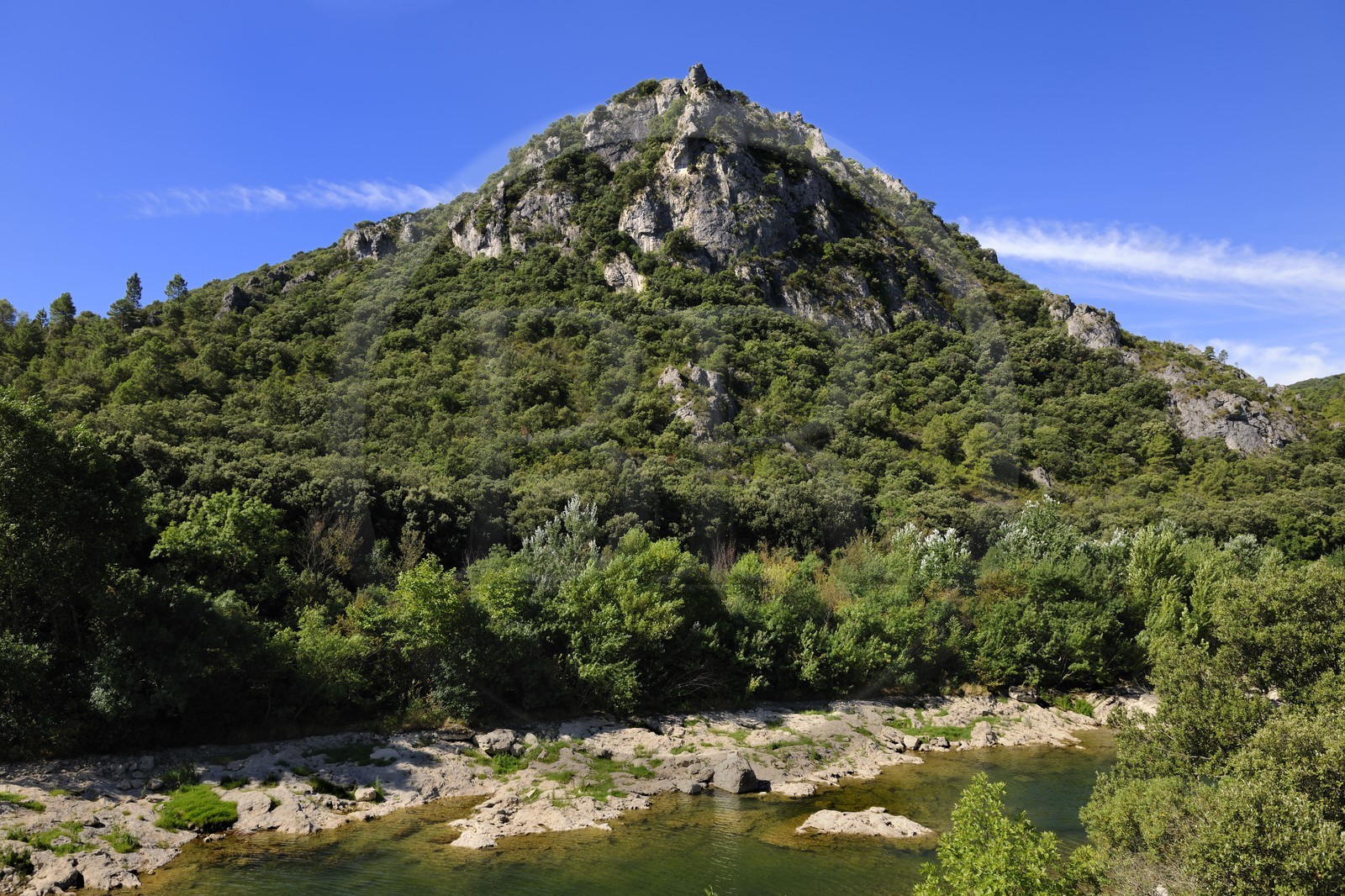 France, Herault, Gorges de l'Herault between Saint-Martin-de-Londres and Saint-Guilhem-le-Désert