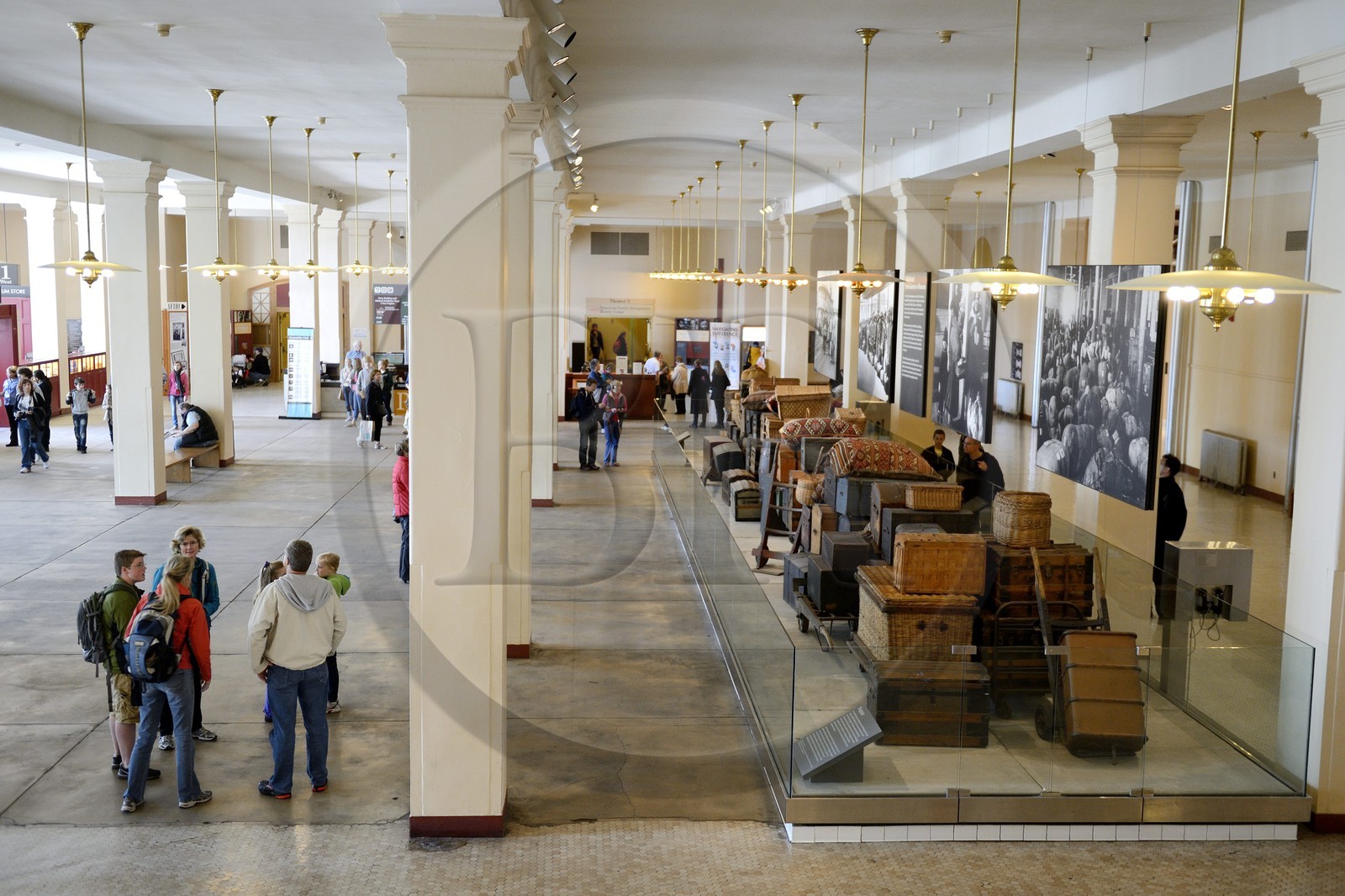 Etats-Unis, New York, Ellis Island, musée national de l'histoire de l'Immigration dans les anciens batiments du centre de réception des immigrés à New York, salle d'arrivée