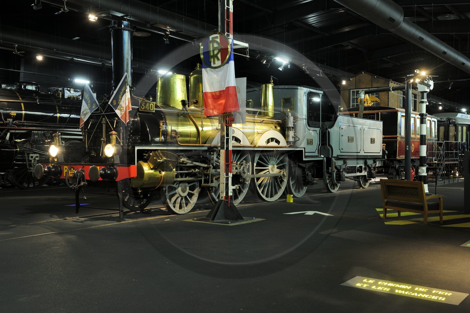 France, Haut-Rhin (68), Mulhouse, le musée Cité du train, locomotive à vapeur