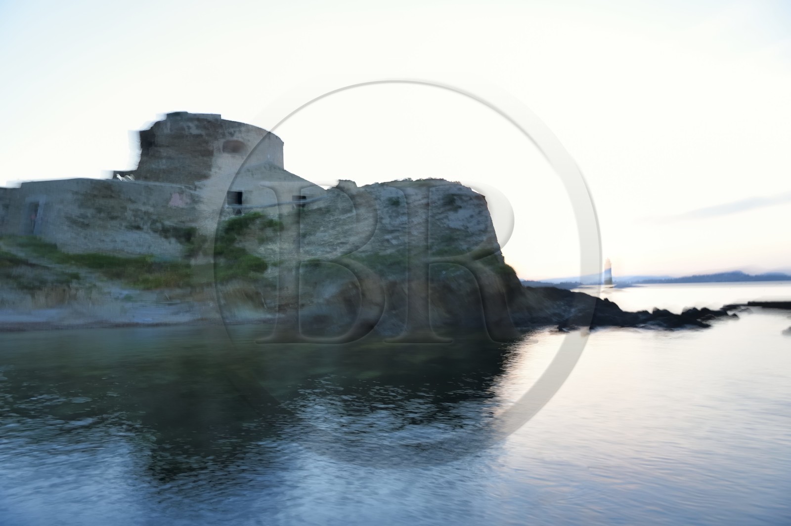 France, Var (83), Iles d'Hyères, parc national de Port Cros, Ile de Porquerolles, Fort du Petit Langoustier sur son ilot