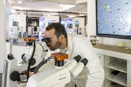 France, Finistère (29), Brest, Océanopolis, musée de la mer, Océanolab, il consiste à réunir des scientifiques et des citoyens autour de projets de recherche en écologie marine dans le contexte du changement climatique, des pollutions et de l’érosion de la biodiversité