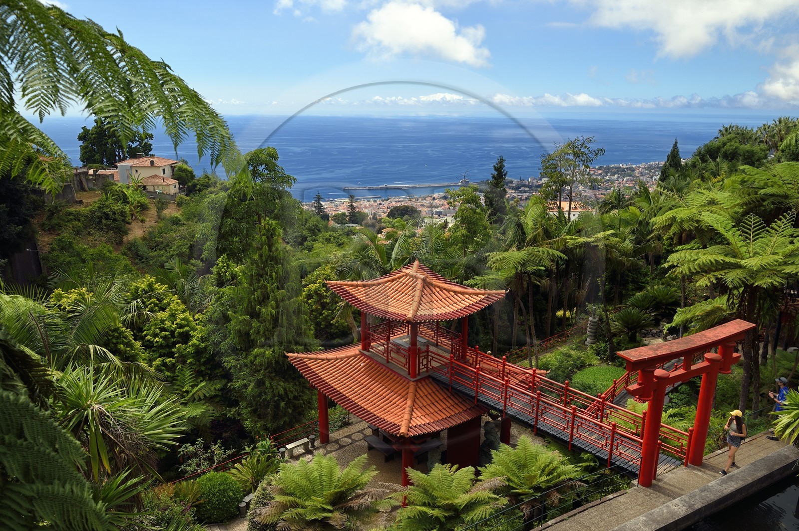 Portugal, Madeira Island, Funchal, the Monte Palace tropical garden, the japanese pavilion