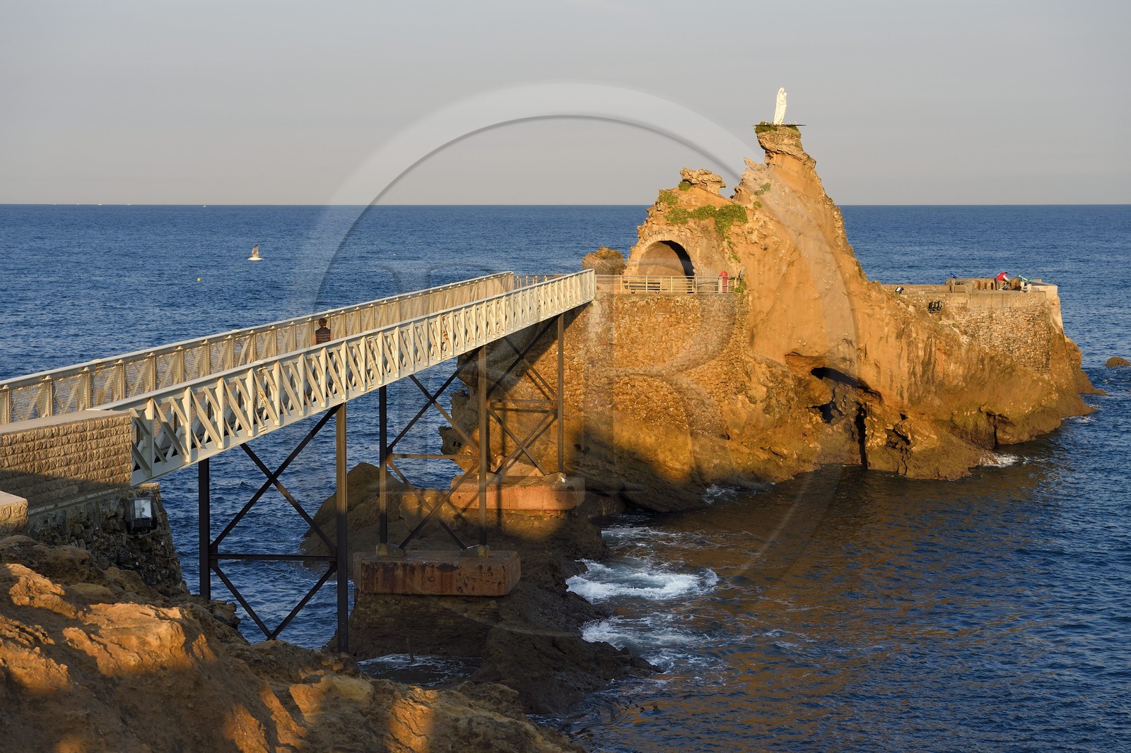 France, Pyrenees Atlantiques, Basque Country, Biarritz, the Rocher de la Vierge (Virgin rock)