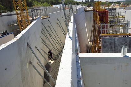 France, Dordogne (24), Montignac, chantier du futur Centre International de l'Art pariétal de Montignac-Lascaux (Lascaux 4)