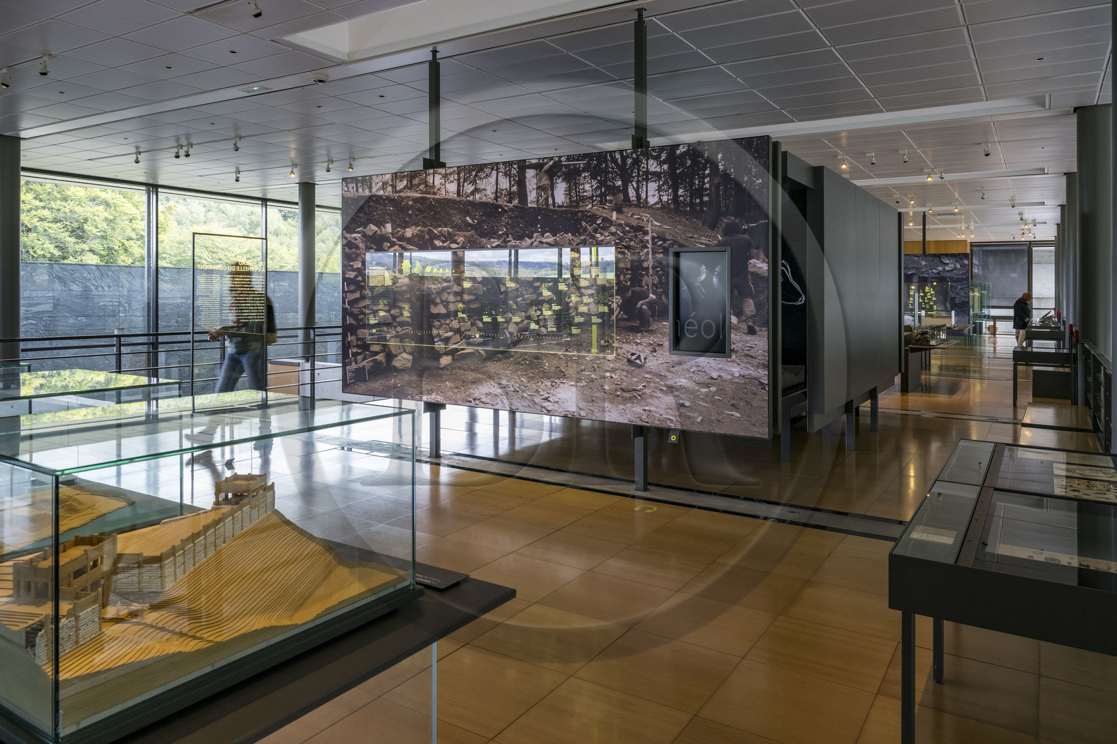 France, Saône-et-Loire (71), parc naturel régional du Morvan, Saint-Léger-sous-Beuvray, oppidum de Bibracte, capitale du peuple celte des Éduens, le musée de la civilisation celtique sur le mont Beuvray
