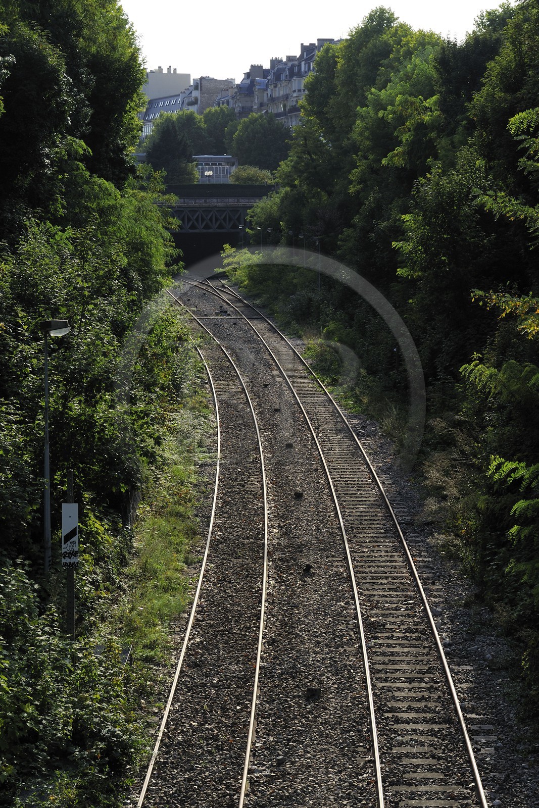 France, Paris (75), ancienne voie ferrée de la ligne d'Auteuil boulevard Pereire