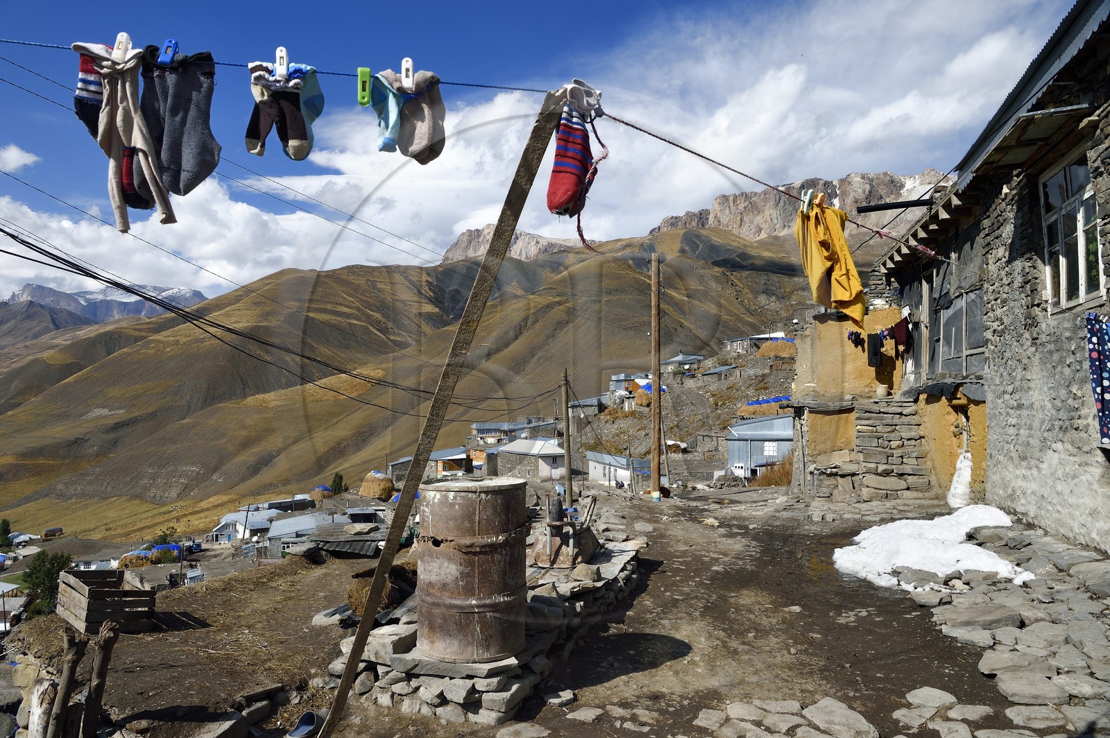 Azerbaïdjan, région de Quba (Guba), chaine de montagne du Grand Caucase, village de Khinalug (Xinaliq)