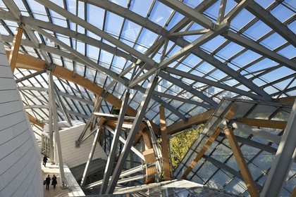 France, Paris, Louis Vuitton Foundation by architect Frank Gehry (a special authorization is required before publication)