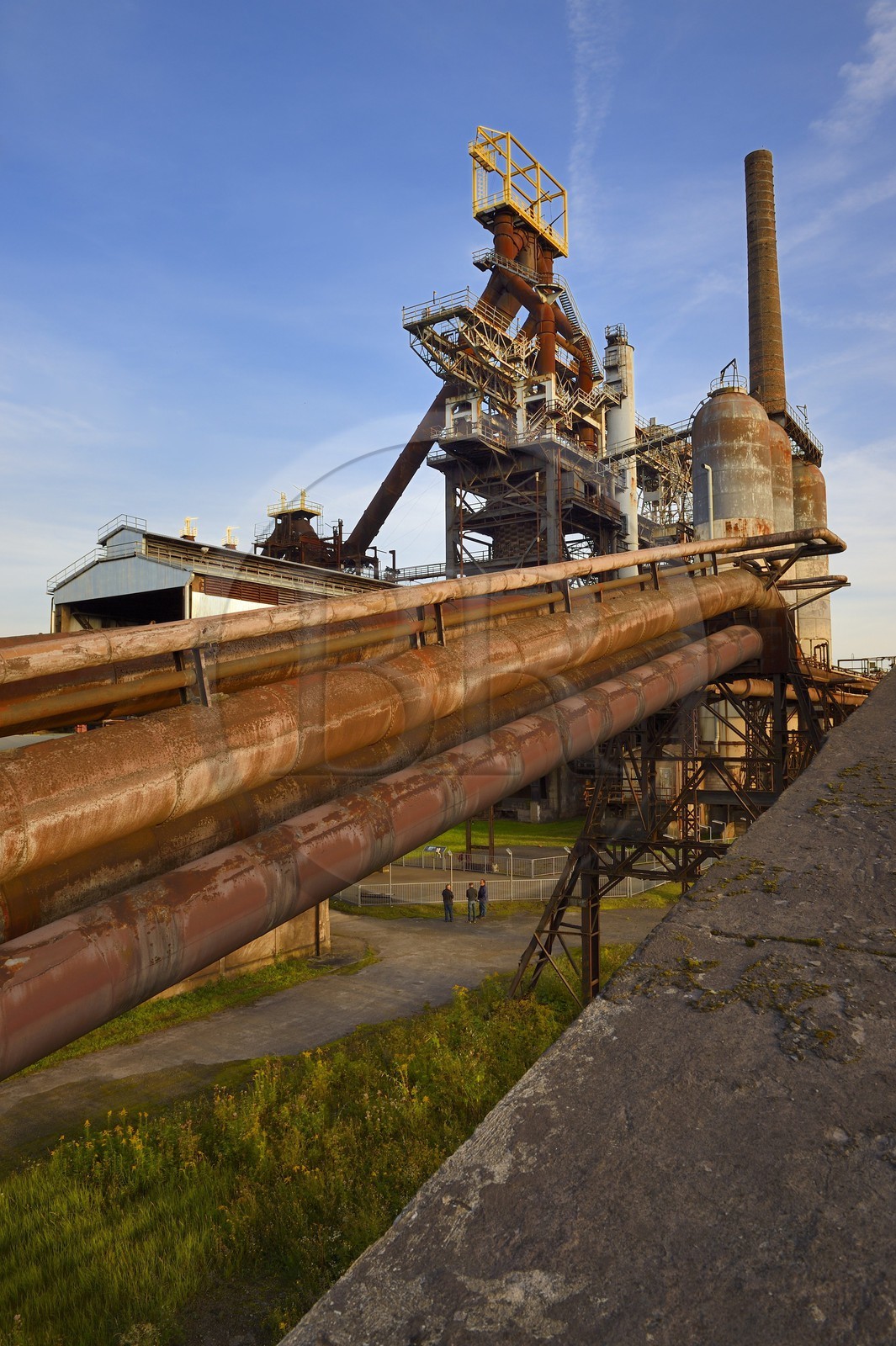 France, Moselle (57), Vallée de la Fensch, usine sidérurgique d'Uckange, Parc du Haut-fourneau U4
