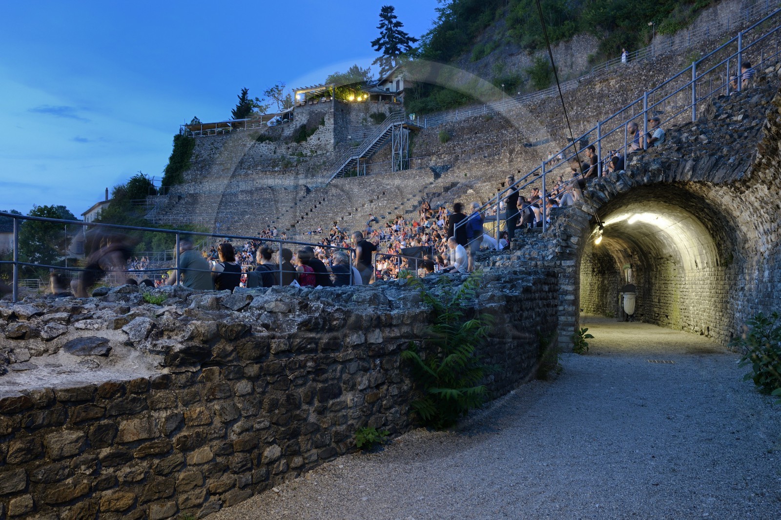 France, Isère (38), Vienne en bordure du Rhône, le théâtre antique aménagé pour recevoir le festival Jazz à Vienne