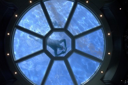 Caraïbes, croisière à bord du Royal Clipper, une des piscines au-dessus de l'atrium