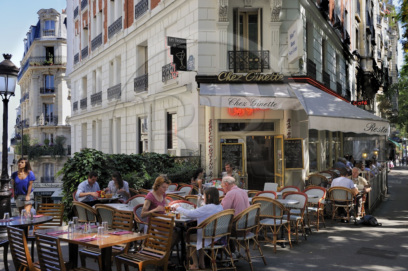 France, Paris (75), rue Caulaincourt, restaurant Chez Ginette