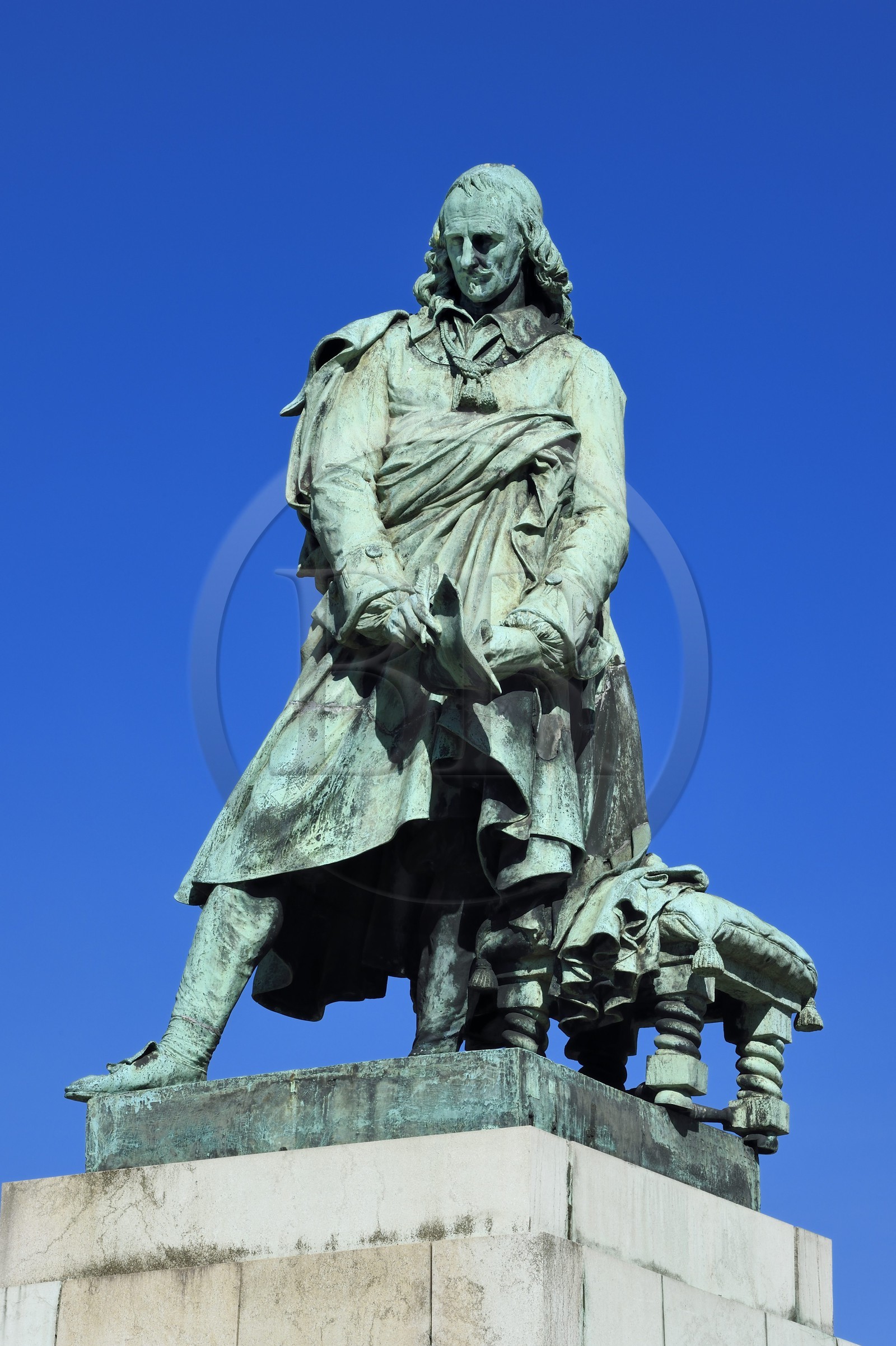 France, Seine Maritime, Rouen, statue of Pierre Corneille in front of Theatre des Arts
