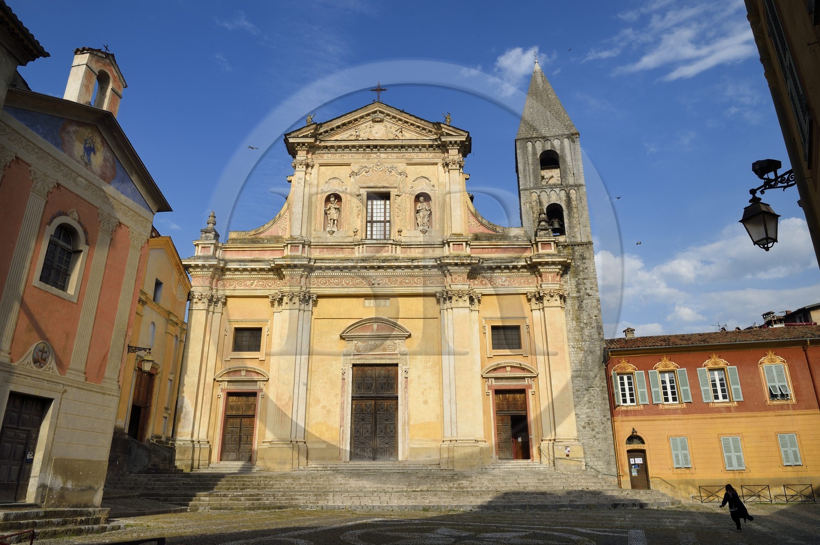 France, Alpes-Maritimes, Bevera Valley, Sospel, place Saint Michel, St. Michael Cathedral