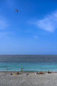 France, Alpes-Maritimes, Nice, listed as World Heritage by UNESCO, Quai des Etats Unis, Castel beach