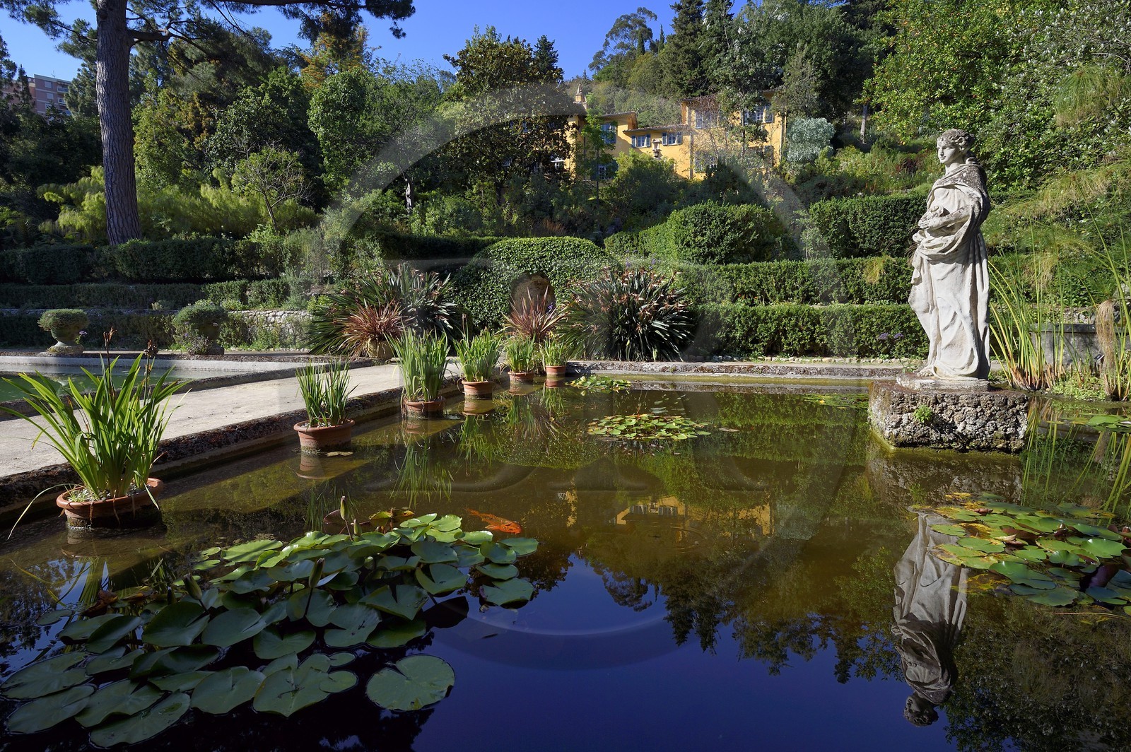 France, Alpes-Maritimes, Menton, the garden Serre de la Madone and the villa of Major Lawrence Johnston