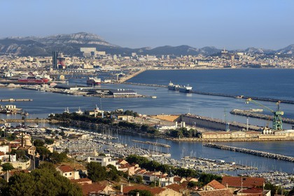 France, Bouches-du-Rhône (13), Marseille, Grand Port Maritime de Marseille ou GPMM, Bassins Est, port de plaisance de l'Estaque