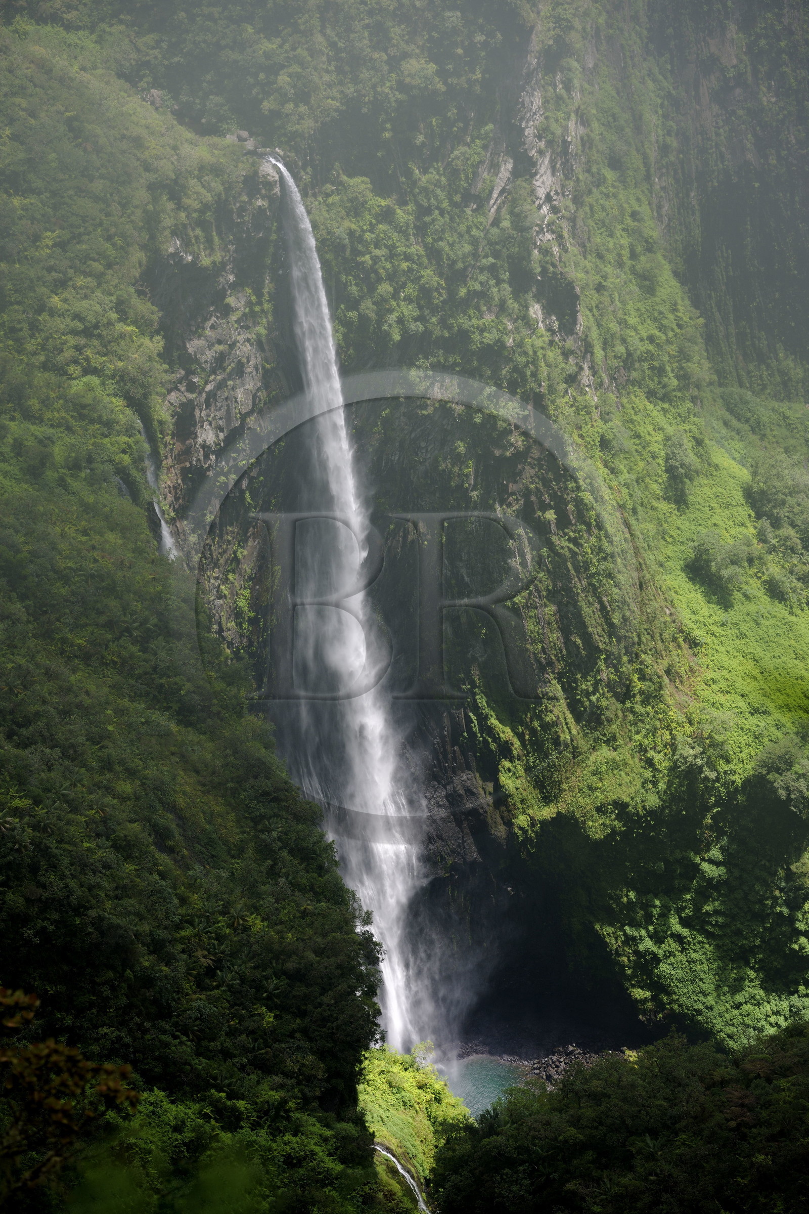 France, île de la Réunion, cirque de Salazie, classé Patrimoine Mondial de l'UNESCO, la cascade du trou de fer