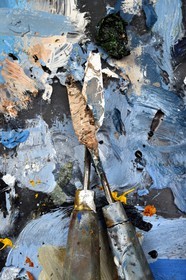 France, Val-de-Marne (94), Yvry-sur-Seine, Atelier de Fred Kleinberg, travail pour l'exposition Odyssée