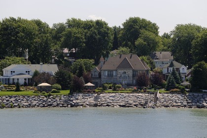 Canada, province de Québec, la rivière Saint-Laurent vers Contrecoeur