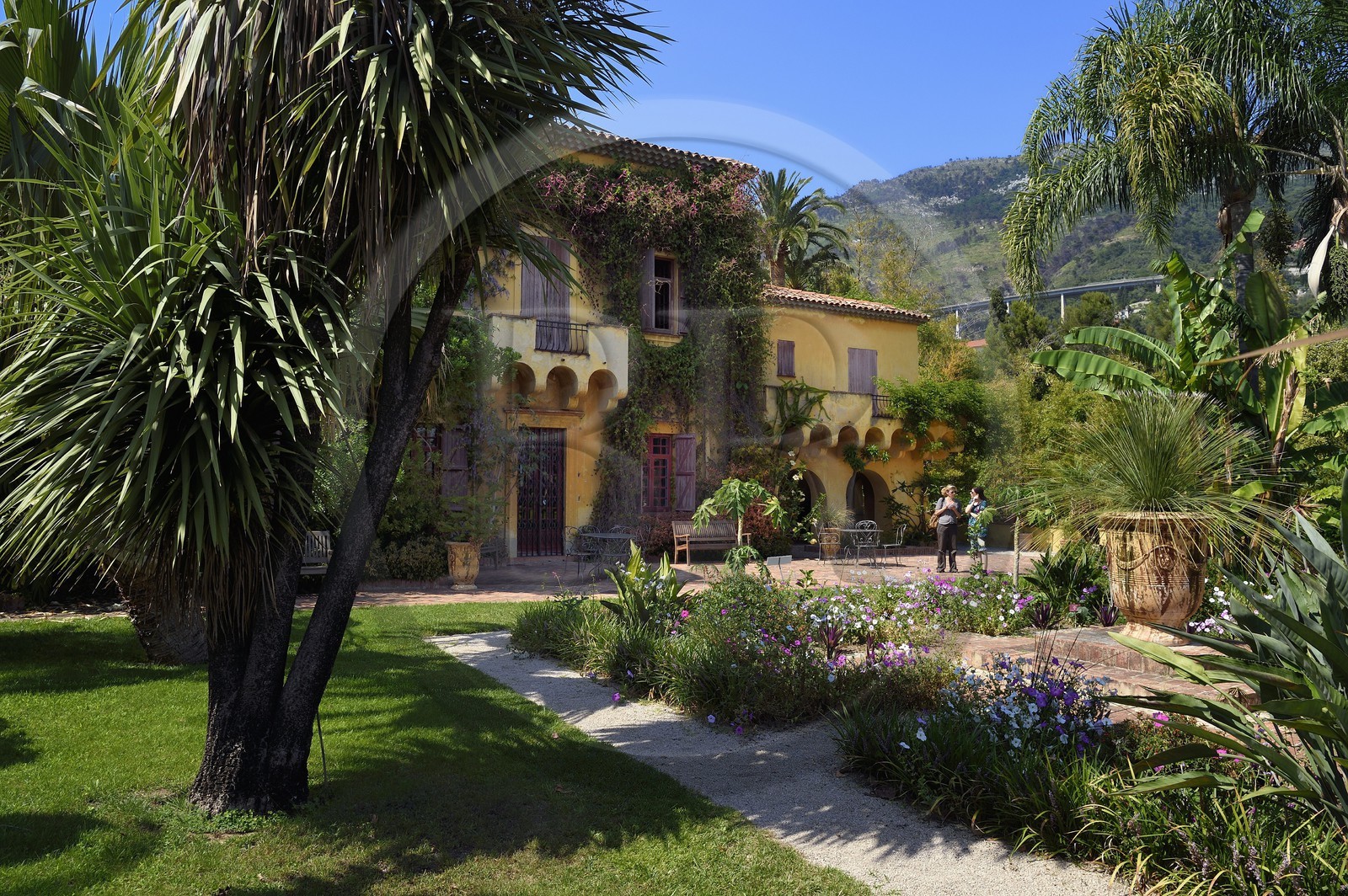 France, Alpes-Maritimes, Menton, Val Rahmeh Botanical Garden, the villa