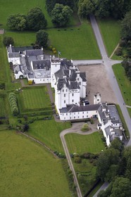 Royaume-Uni, Ecosse, Perthshire and Kinross, Blair Castle (vue aérienne)