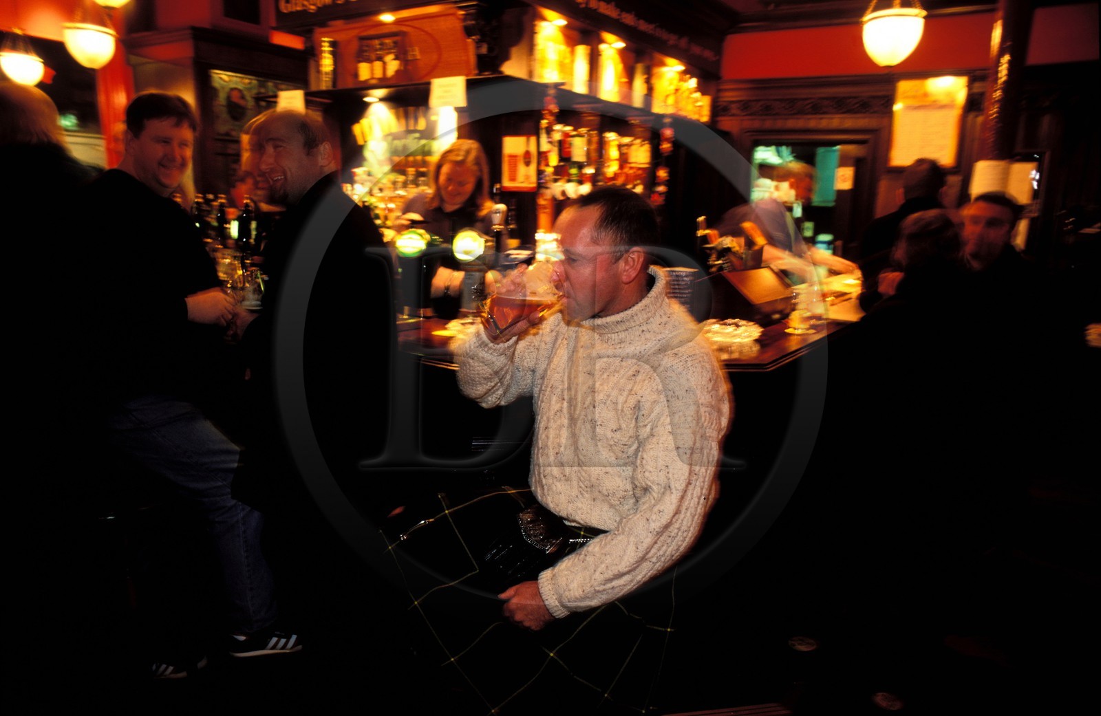 United Kingdom, Scotland, Glasgow, inside the Tennent's Pub, university's district