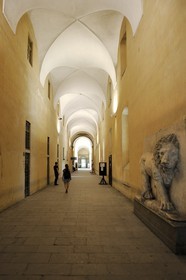 Italy, Lombardy, Milan, Brera Academy (Accademia di Brera), corridor of the Academy of Fine Arts