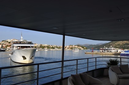 Croatia, Dalmatia, Dubrovnik, cruise ships in the port of Gruz